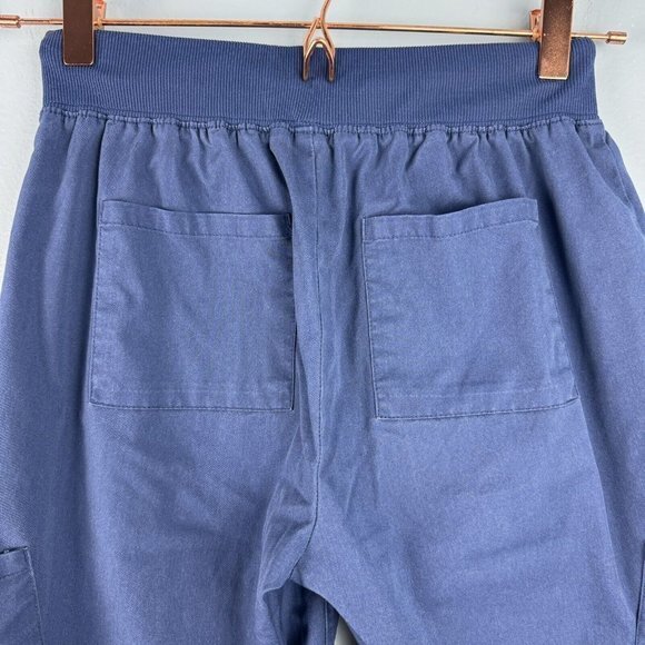 Jaanuu J95084T Classic High-Waist Scrub Pant Womens Sz XST Blue Cargo Drawstring - Picture 3 of 6